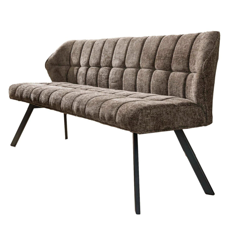 Eetkamerbank Raster 180 cm breed hoven taupe afbeelding 1