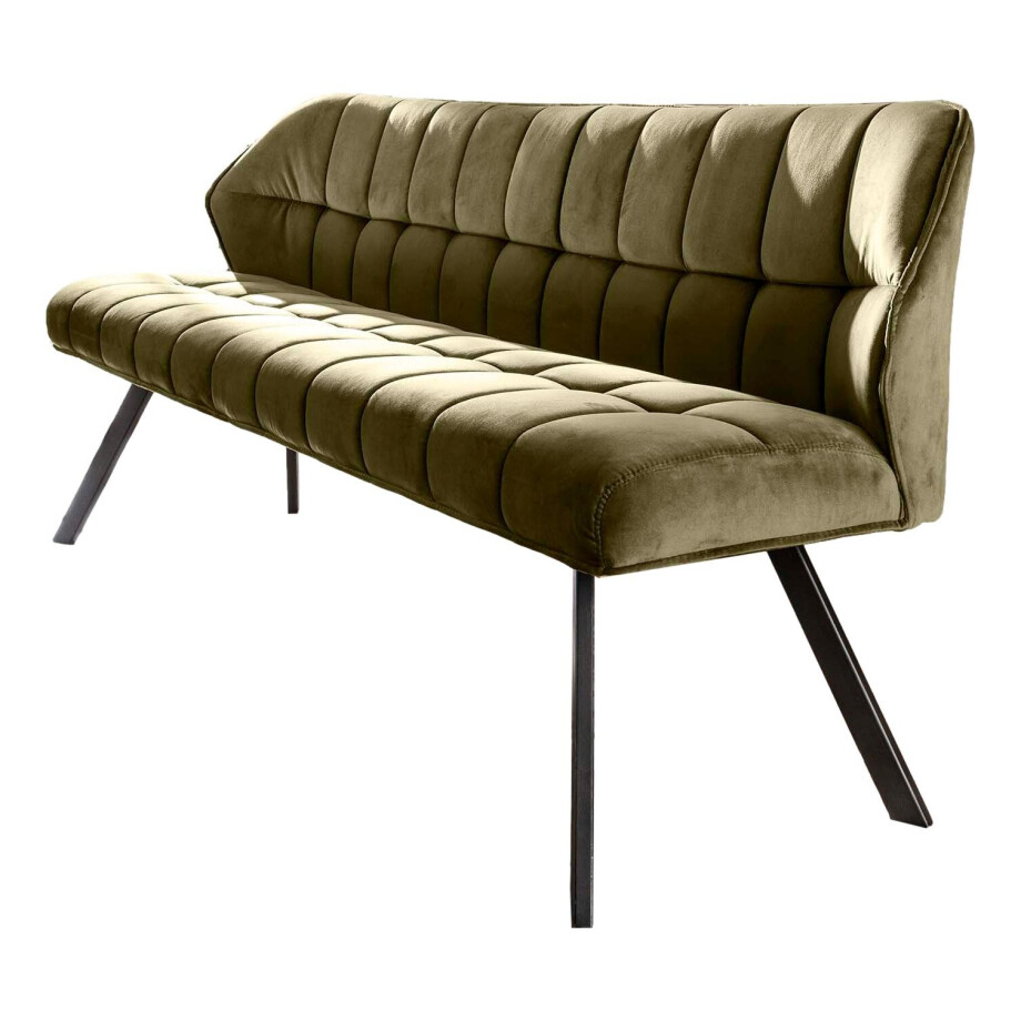 Eetkamerbank Raster 180 cm breed groen Eetkamerbank Raster 180 cm breed groen afbeelding 1