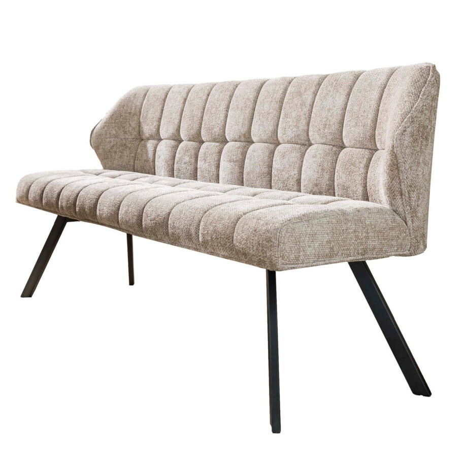 Eetkamerbank Raster 180 cm breed hoven zand afbeelding 1