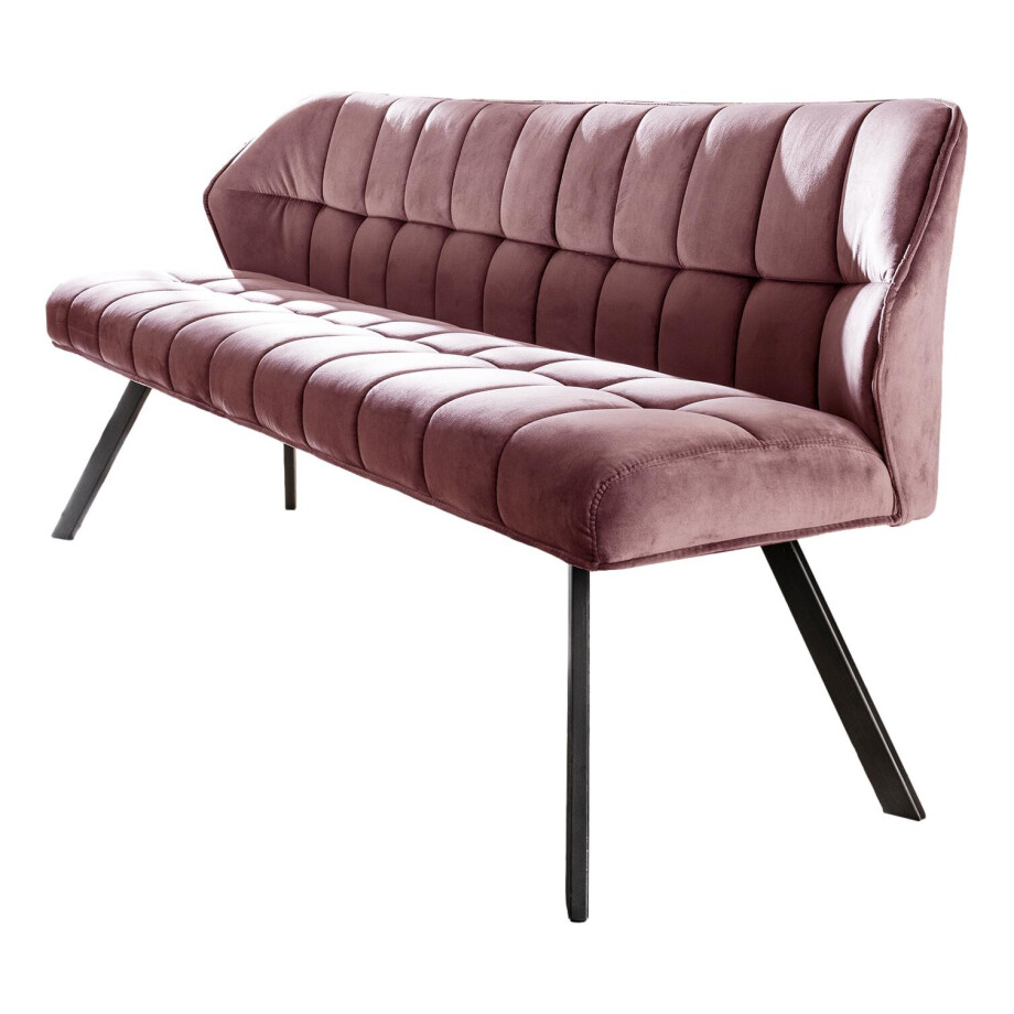 Eetkamerbank Raster 180 cm breed roze Eetkamerbank Raster 180 cm breed roze afbeelding 1