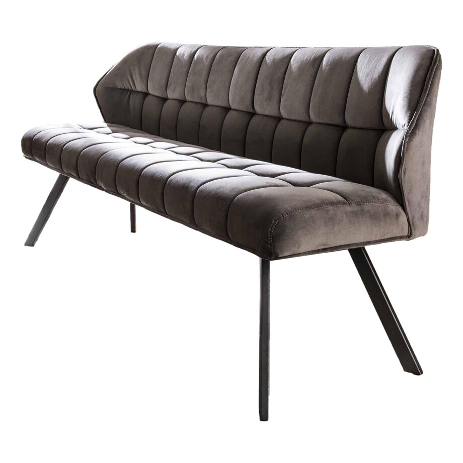 Eetkamerbank Raster 180 cm breed antraciet Eetkamerbank Raster 180 cm breed antraciet afbeelding 1