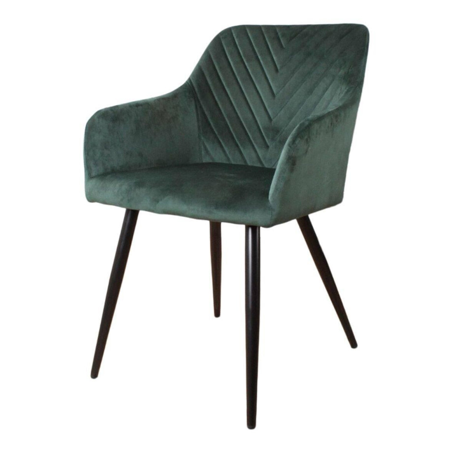 Eetkamerstoel Gaby velvet met armleuning | DS4U afbeelding 1