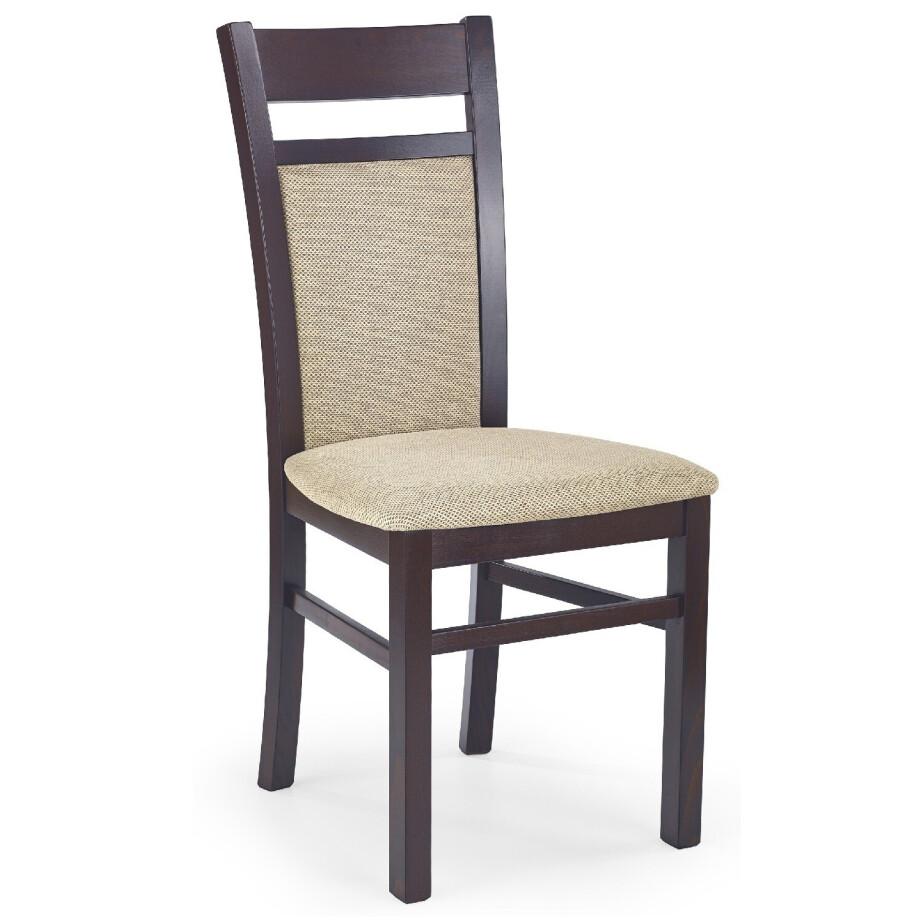 Eetkamerstoel Gerard walnoot met beige afbeelding 1