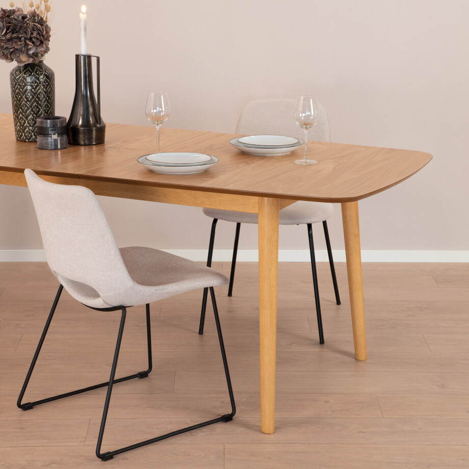 Sohome Uitschuifbare Eettafel 'Montreux' Eiken, 180-219 x 90cm afbeelding 1
