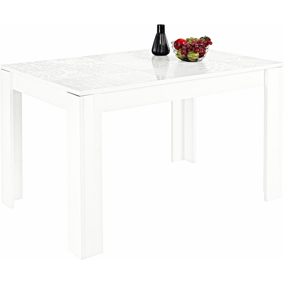 Eettafel Miro 180 cm breed in hoogglans wit afbeelding 1
