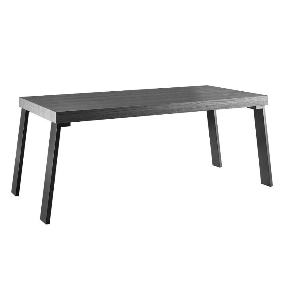 Eettafel Steel 189 cm breed rechthoek burnt black afbeelding 1