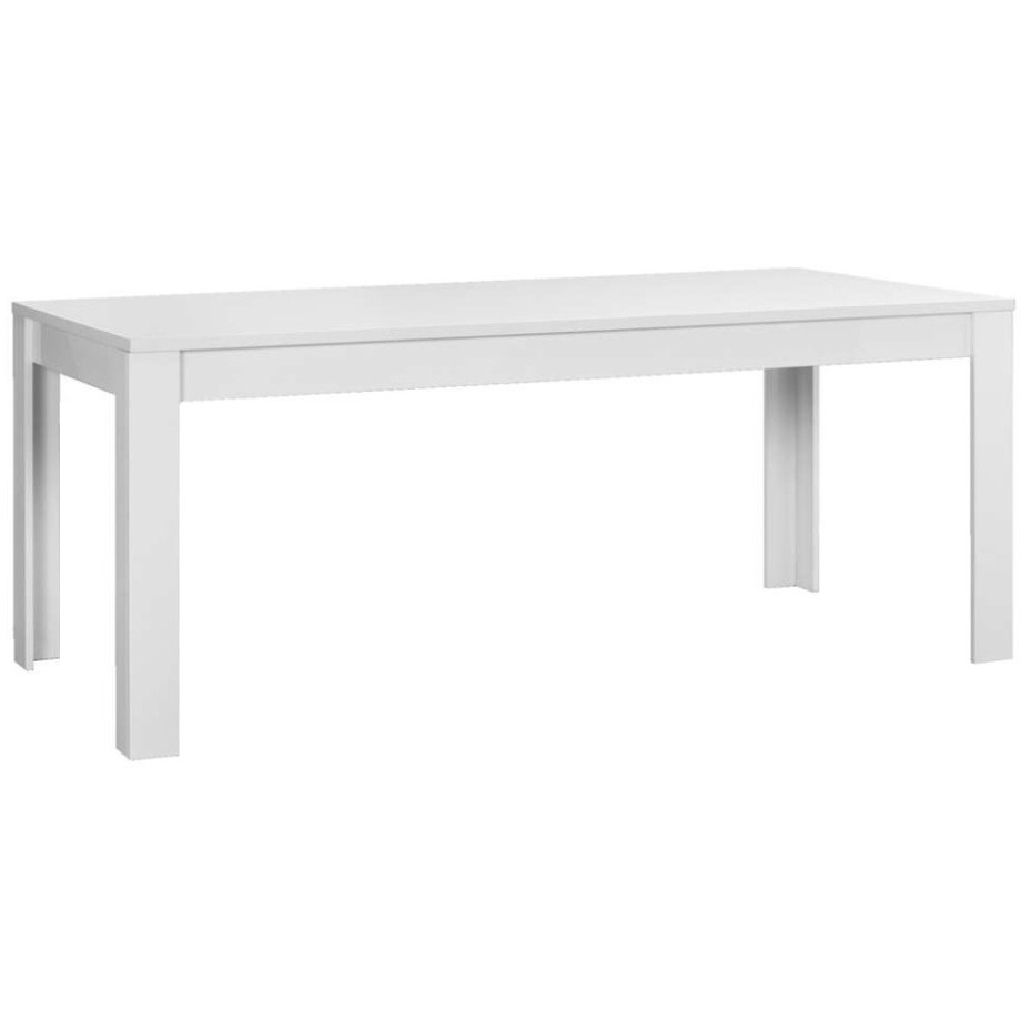 Eettafel Tonic 140 cm breed in hoogglans wit afbeelding 1
