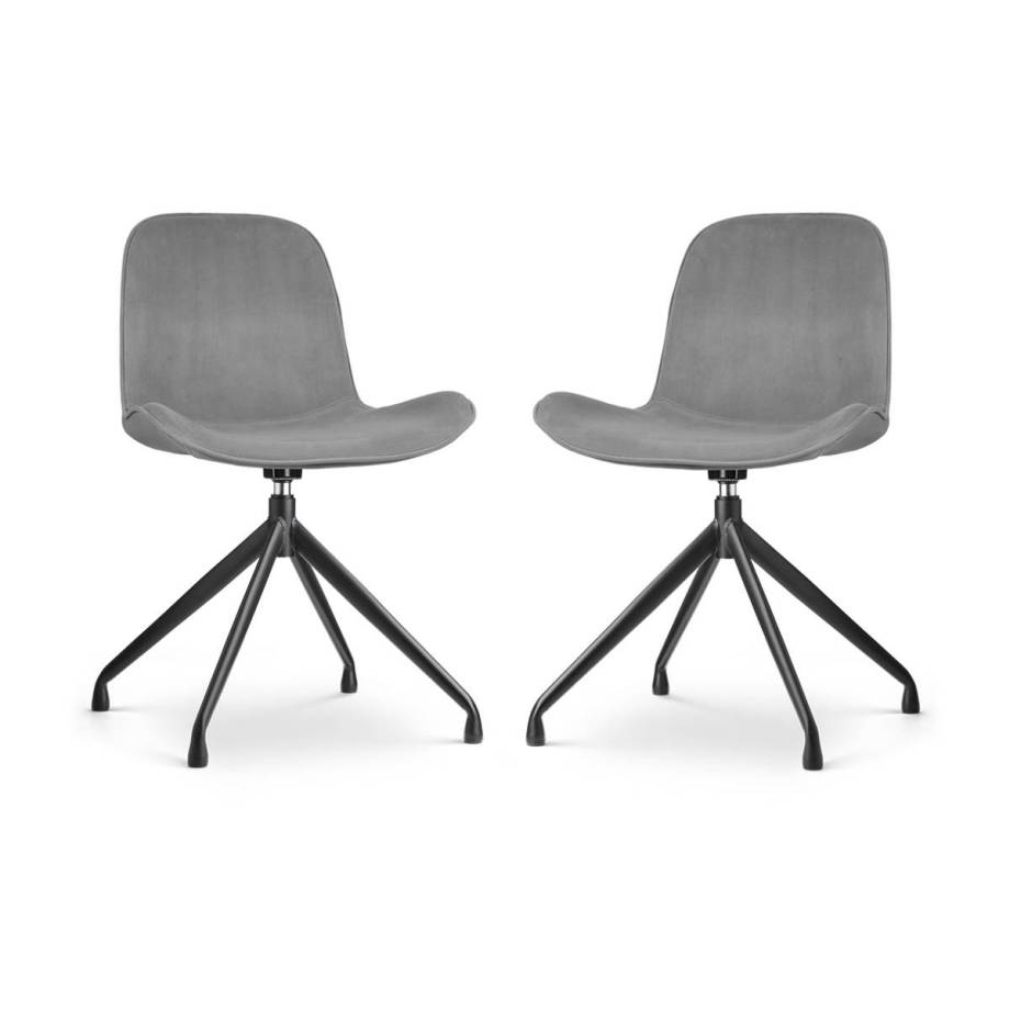Set van 2 eetkamerstoelen Nola-Fé velvet draaibaar | Nolon Set van 2 eetkamerstoelen Nola-Fé velvet draaibaar | Nolon afbeelding 1