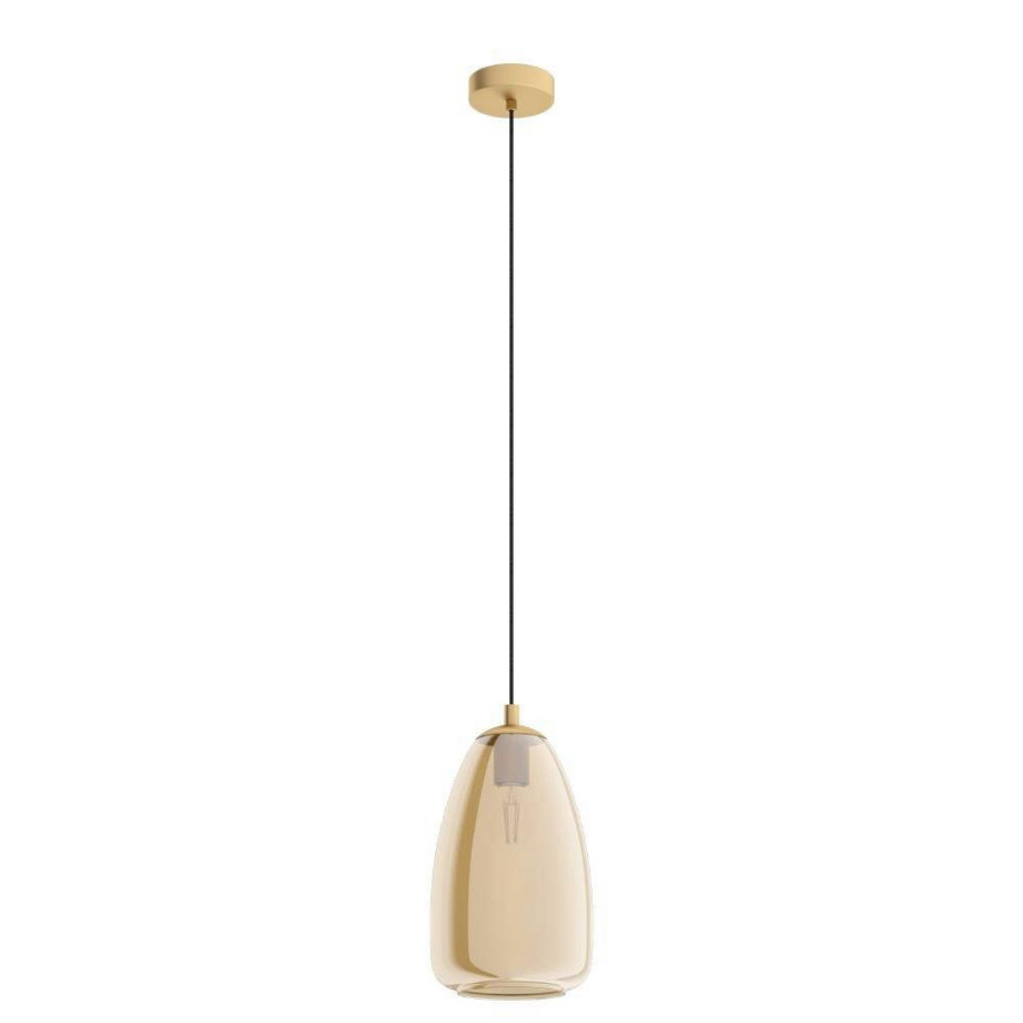 EGLO Hanglamp ALOBRASE Hanglamp van metaal en beslagen glas, E27 fitting, Ø 20 cm (1 stuk) afbeelding 1