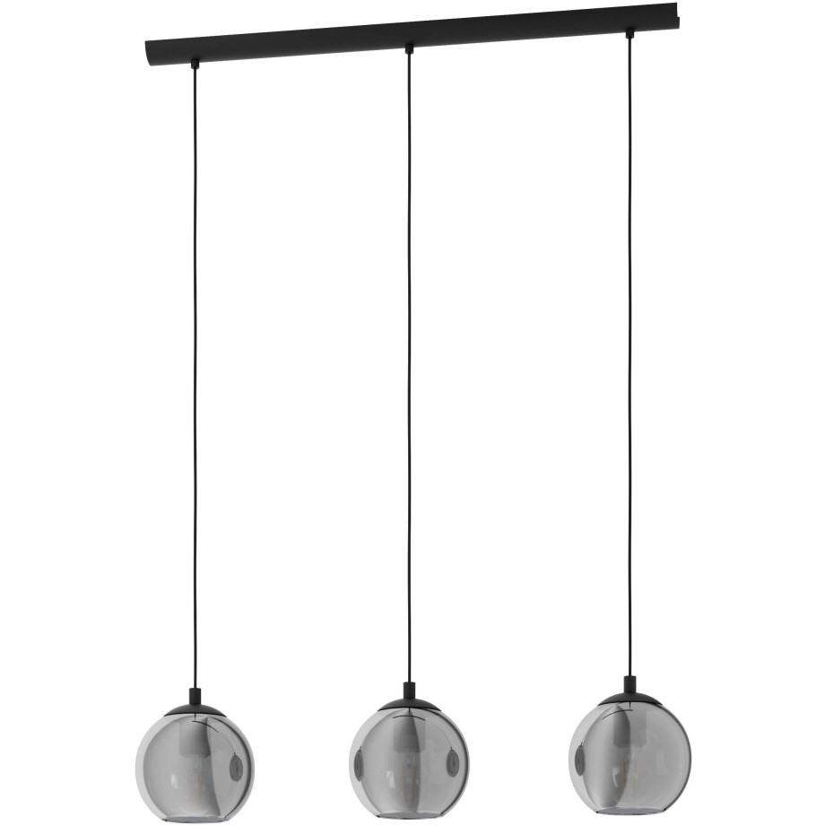 EGLO Hanglamp ARISCANI Hanglamp eettafel, hanglamp, rookglas zwart, E27, 76,5 cm afbeelding 1