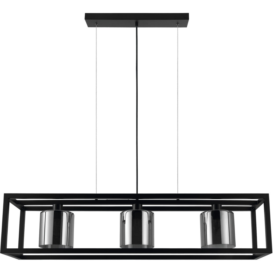 EGLO Hanglamp BRISLING Hanglamp in zwart van staal - excl. E27 - 60W (1 stuk) afbeelding 1