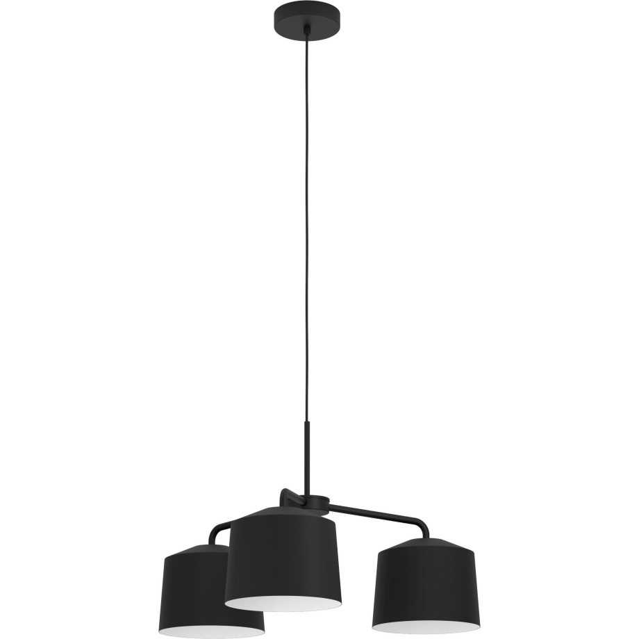 EGLO Hanglamp CAGUANES Hanglamp in zwart en wit van staal - excl. E27 - 40W (1 stuk) afbeelding 1