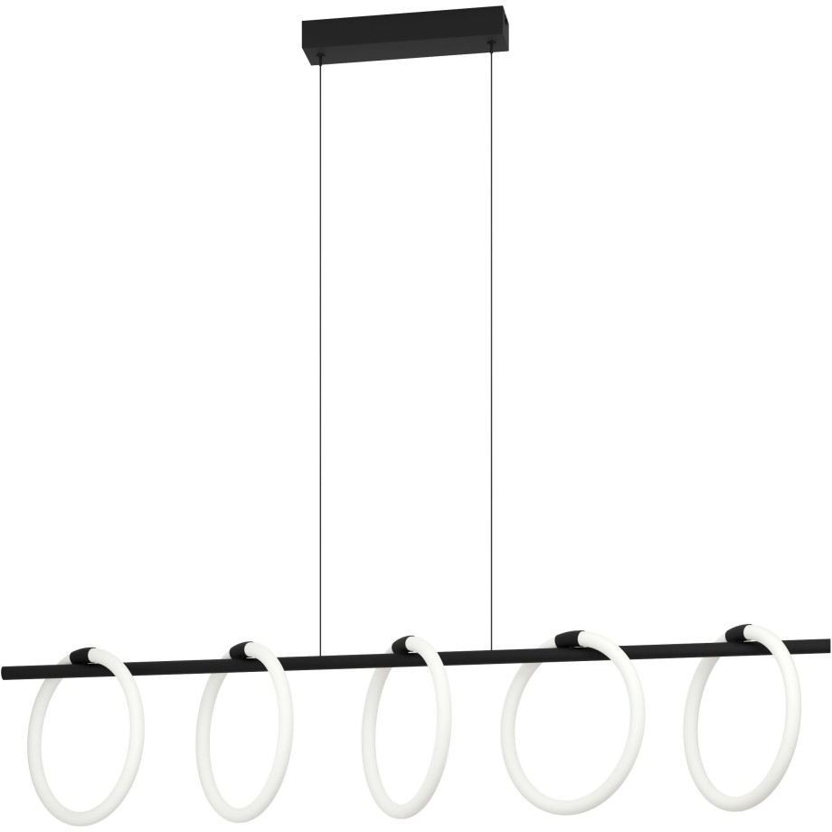 EGLO Hanglamp CARANACOA Hanglamp in zwart van staal - 7W - warmwit (1 stuk) afbeelding 1