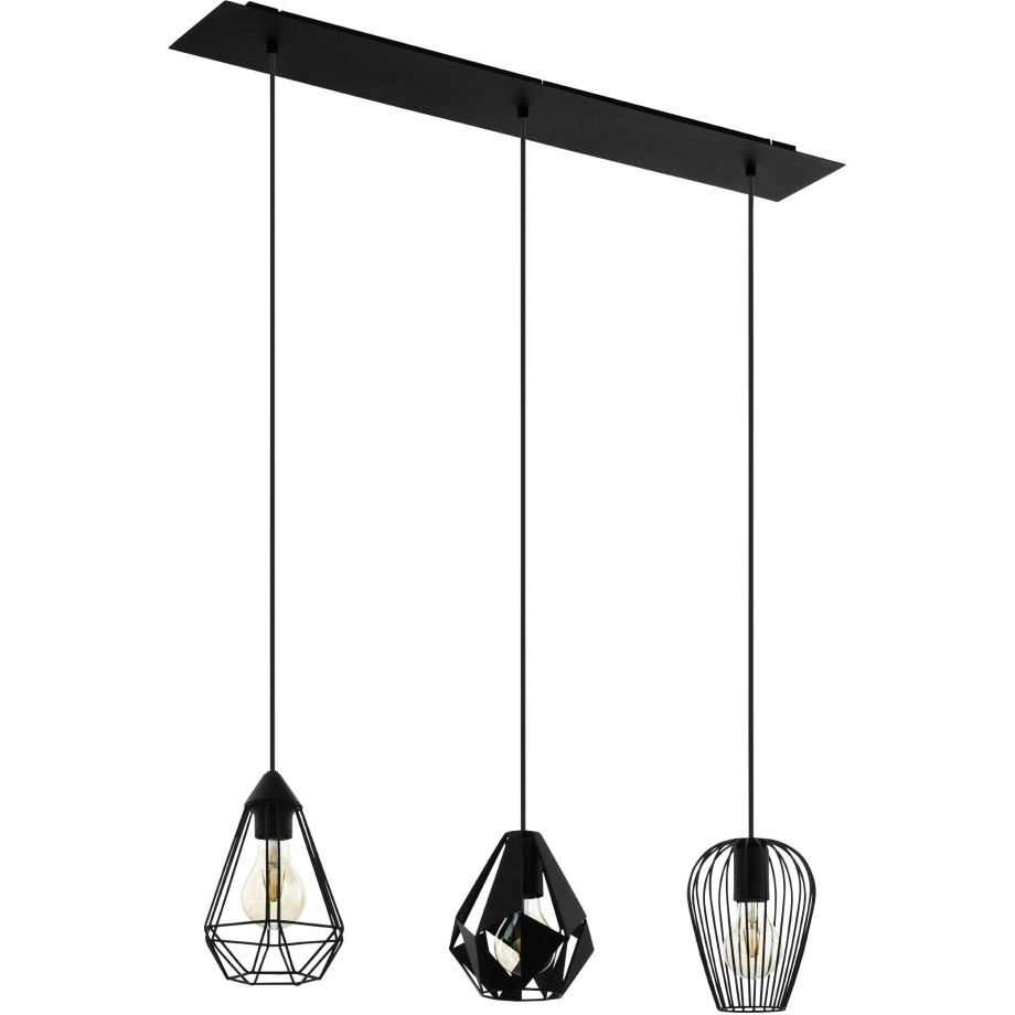 EGLO Hanglamp DISTAFF Hanglamp in zwart van staal - excl. E27 - 40W (1 stuk) afbeelding 1