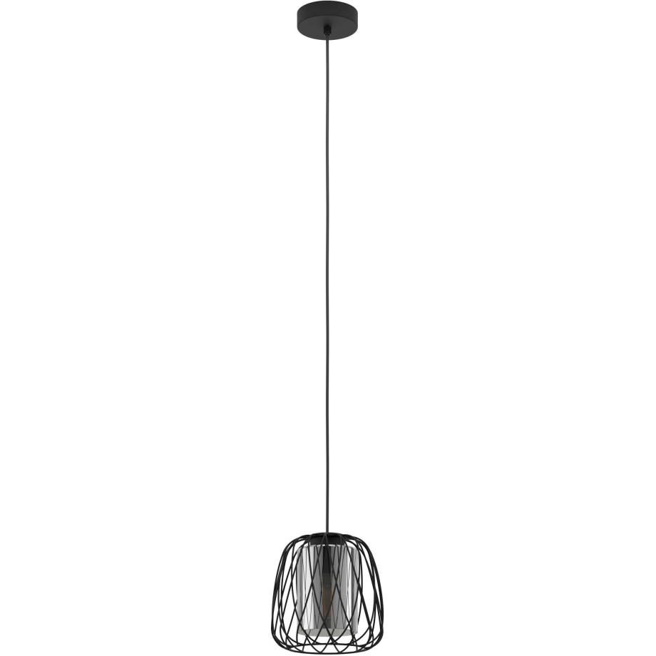 EGLO Hanglamp FLORESTA Hanglamp in zwart van staal - excl. E27 - 40W (1 stuk) afbeelding 1