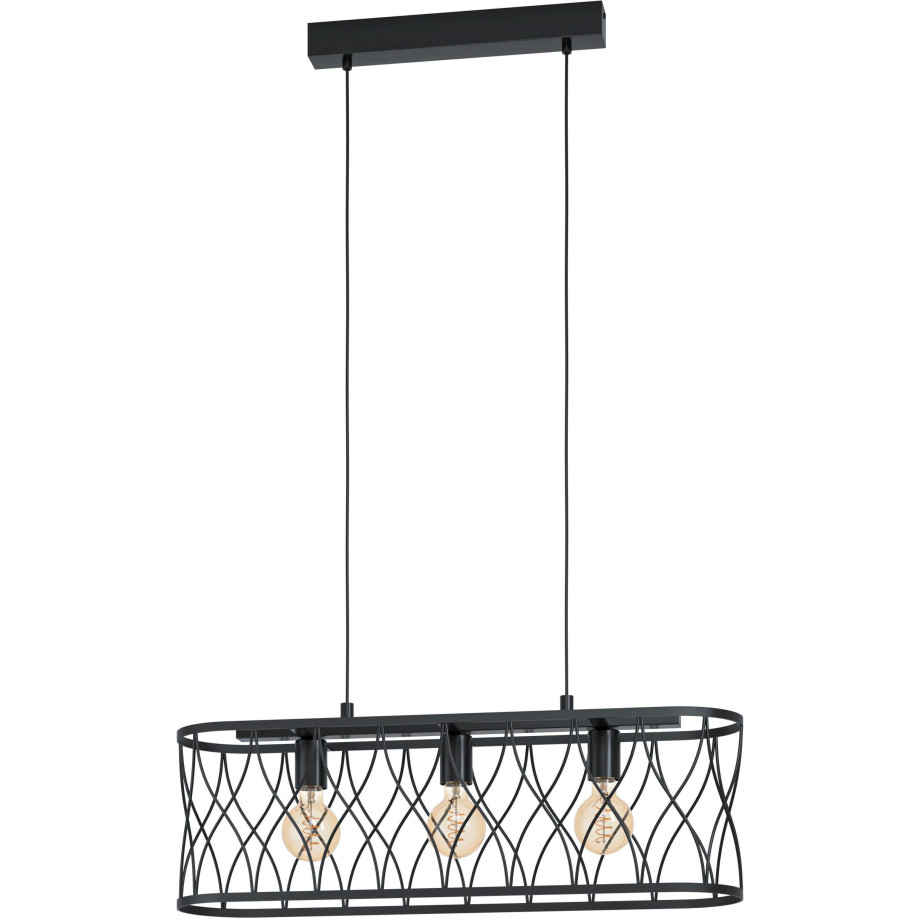 EGLO Hanglamp GILTSPUR Hanglamp in zwart van staal - excl. E27 - 40W (1 stuk) afbeelding 1