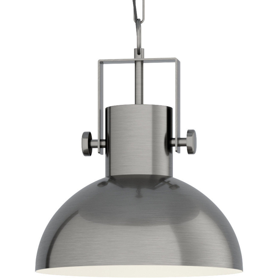 EGLO Hanglamp LUBENHAM 1 Vintage hanglamp, retro hanglamp, nikkel mat, crème, E27 afbeelding 1