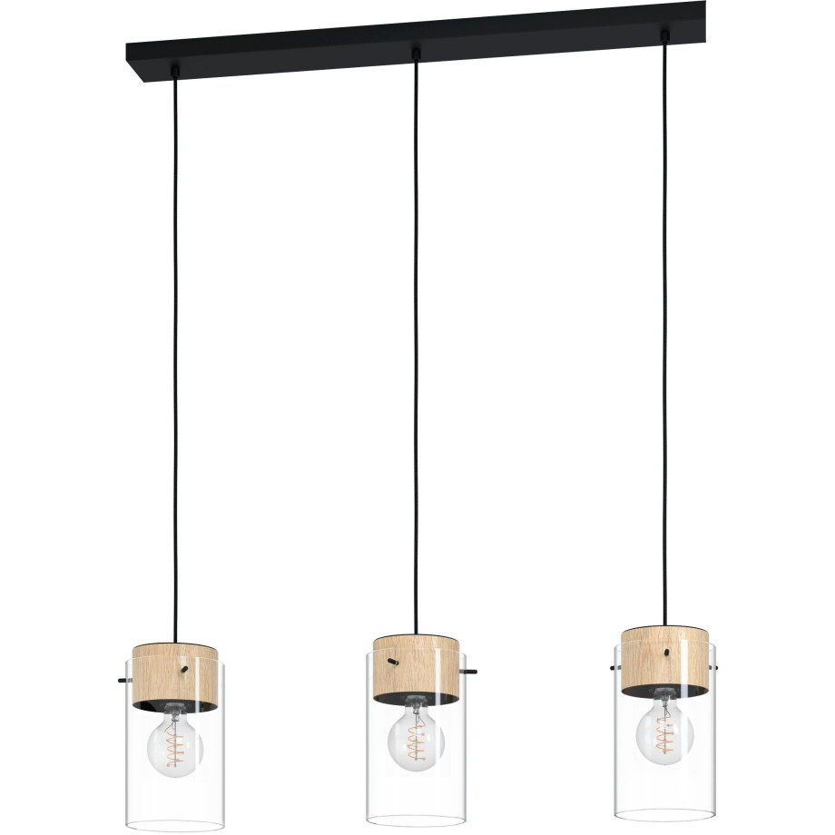 EGLO Hanglamp MADRESELVA Hanglamp in zwart van staal - excl. E27 - 28W (1 stuk) afbeelding 1