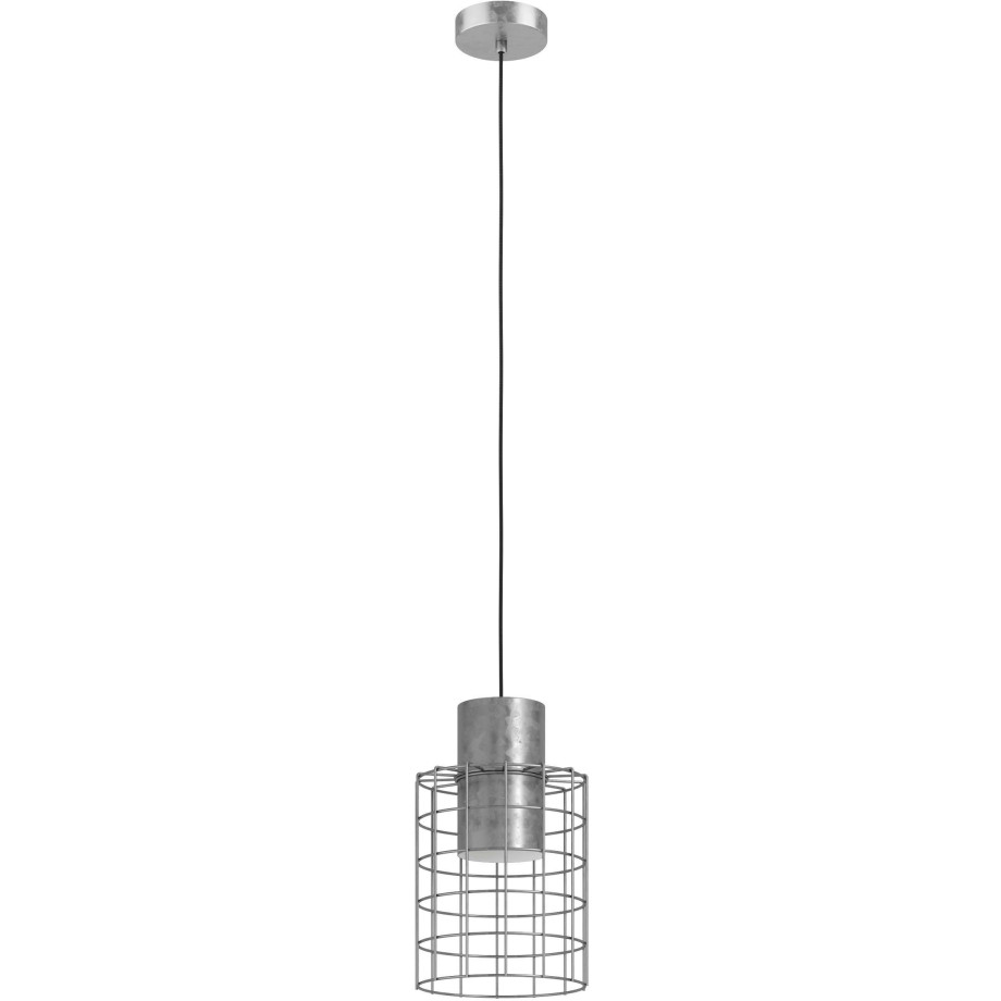 EGLO Hanglamp MILLIGAN Hanglamp in zilver en wit van staal - excl. E27 - 40W (1 stuk) afbeelding 1