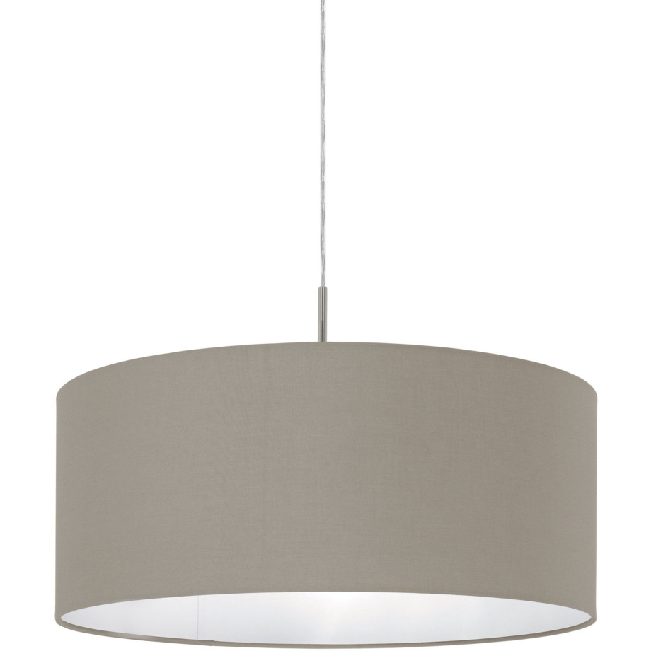 EGLO Hanglamp PASTERI nikkel-mat / ø53 x h110 cm / hanglamp van stof afbeelding 1