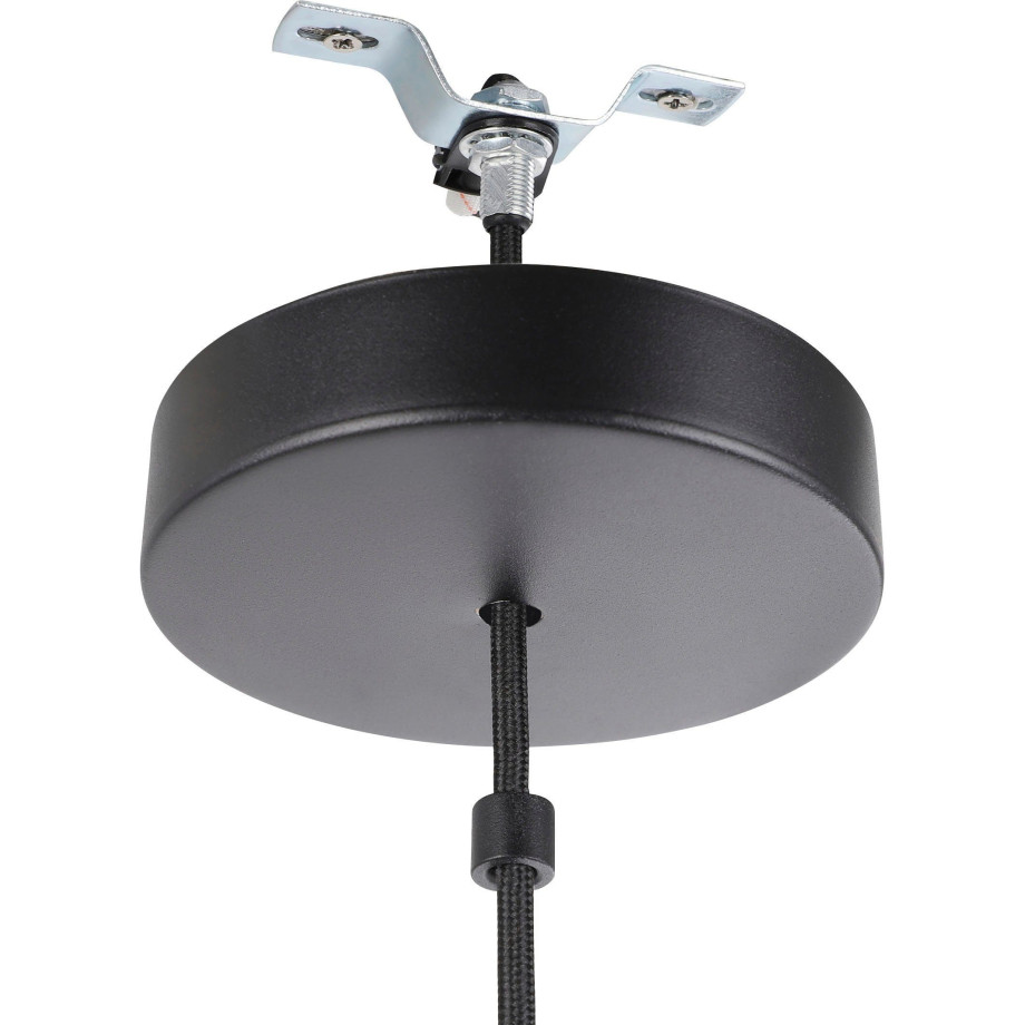 EGLO Hanglamp RUSTICARIA Hanglamp in zwart van staal - excl. E27 - 40W (1 stuk) afbeelding 1