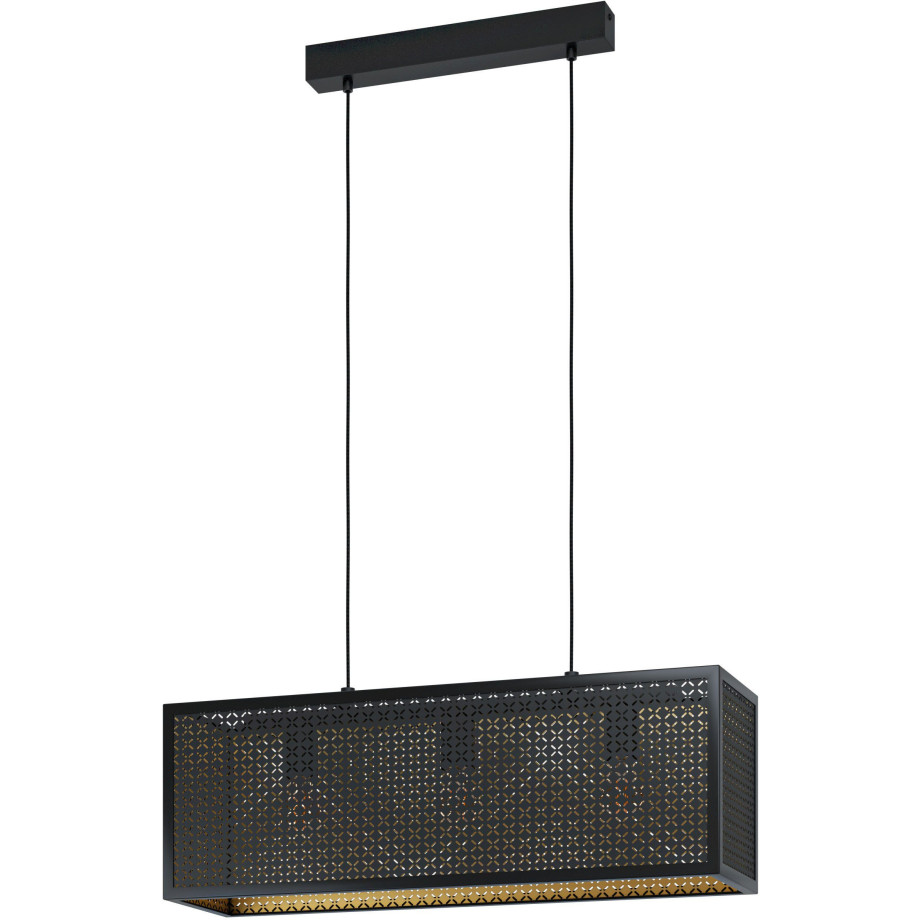 EGLO Hanglamp SALLICANO Hanglamp in zwart en goud van staal - excl. E27 - 40W (1 stuk) afbeelding 1