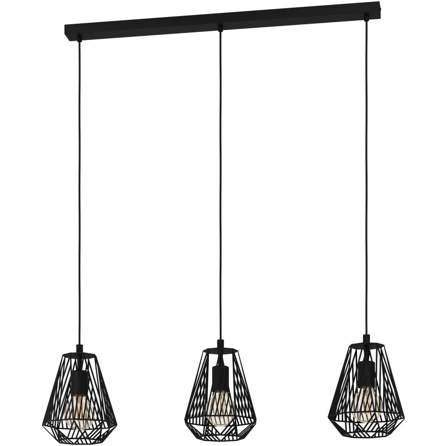 EGLO Hanglamp STYPE Hanglamp in zwart van staal - excl. E27 - 40W (1 stuk) afbeelding 1
