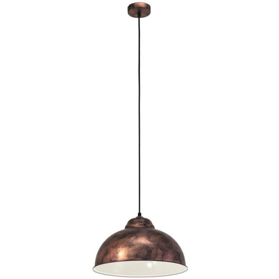 EGLO Hanglamp TRURO 2 Eetkamerlamp, eettafel hanglamp, metaal in roestlook, E27 fitting (1 stuk) afbeelding 1