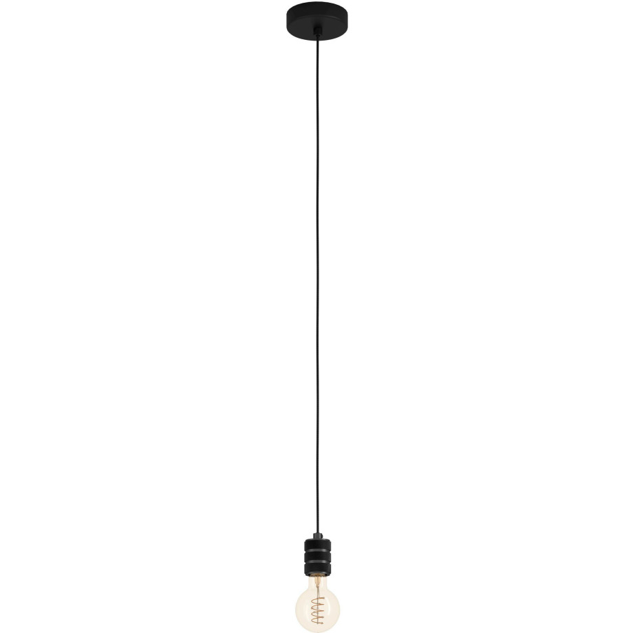 EGLO Hanglamp YORTH Hanglamp in nikkel en zwart van staal - excl. E27 - 40W (1 stuk) afbeelding 1