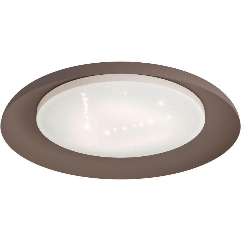 EGLO Plafondlamp PENJAMO Plafondlamp in bruin van staal - 7,3W - warmwit (1 stuk) afbeelding 1