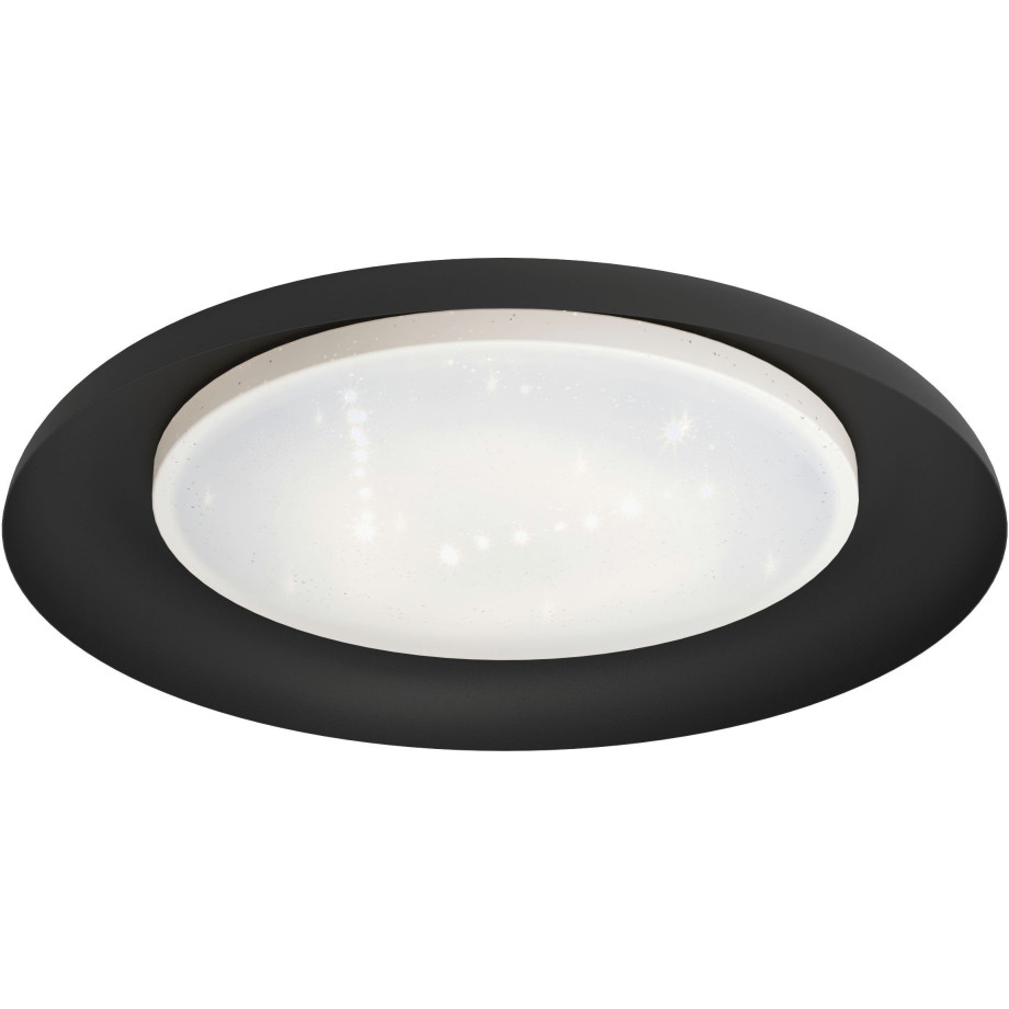 EGLO Plafondlamp PENJAMO Plafondlamp in zwart van staal - 7,3W - warmwit (1 stuk) afbeelding 1