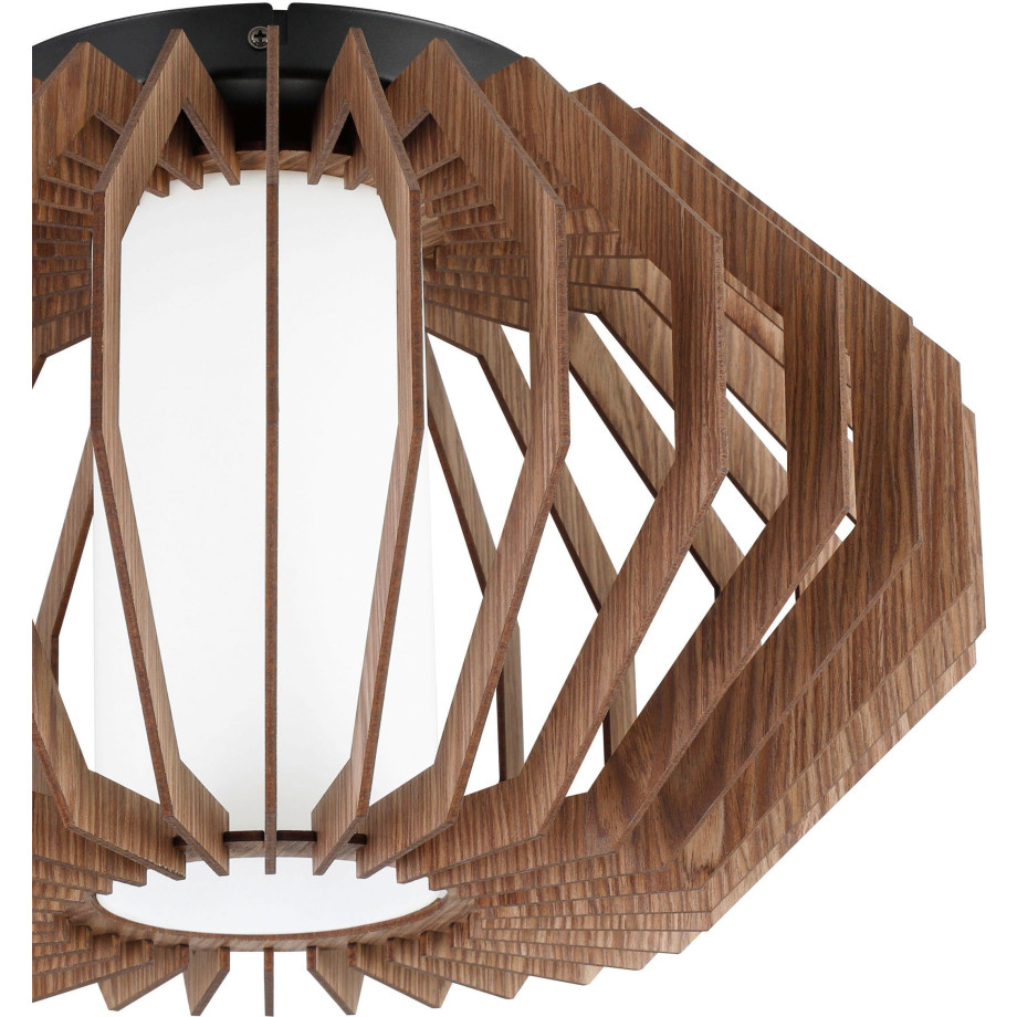 EGLO Plafondlamp RUSTICARIA Plafondlamp in zwart van staal - excl. E27 - 40W (1 stuk) afbeelding 1