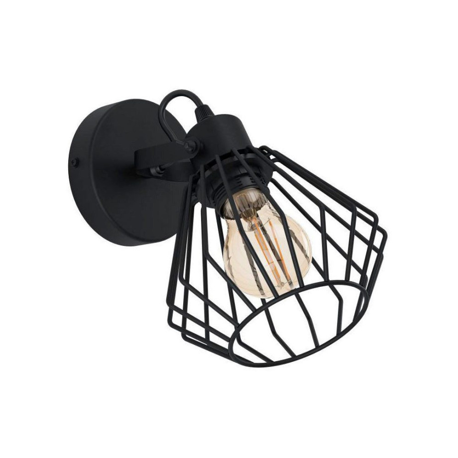 EGLO Plafondspot TABILLANO Plafondlamp, wandlamp van staal in zwart, spot met E27 fitting (1 stuk) afbeelding 1