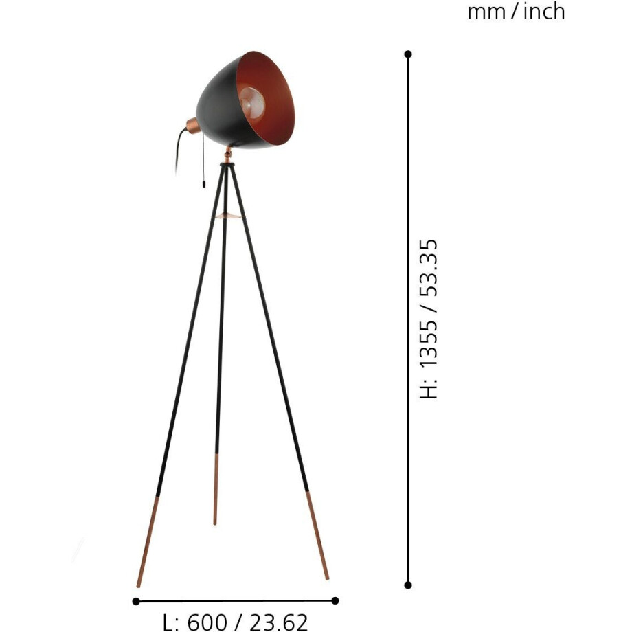 EGLO Staande lamp CHESTER afbeelding 1