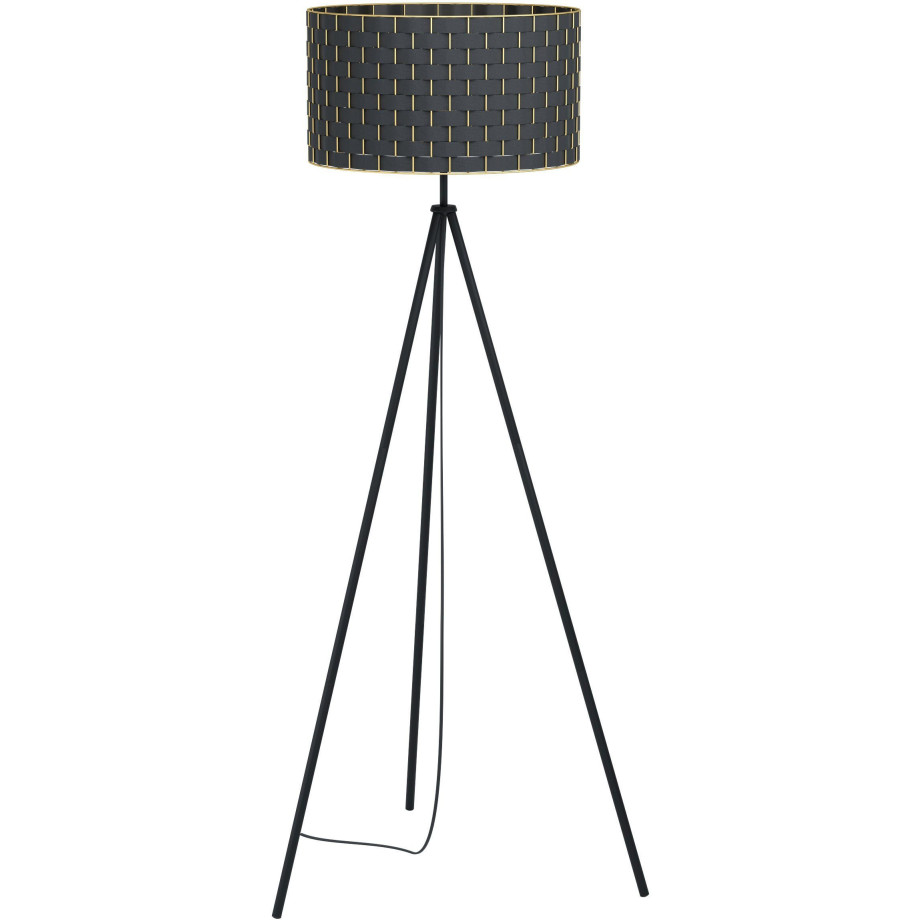 EGLO Staande lamp MARASALES Vloerlamp in zwart van staal - excl. E27 - 1X40W (1 stuk) afbeelding 1