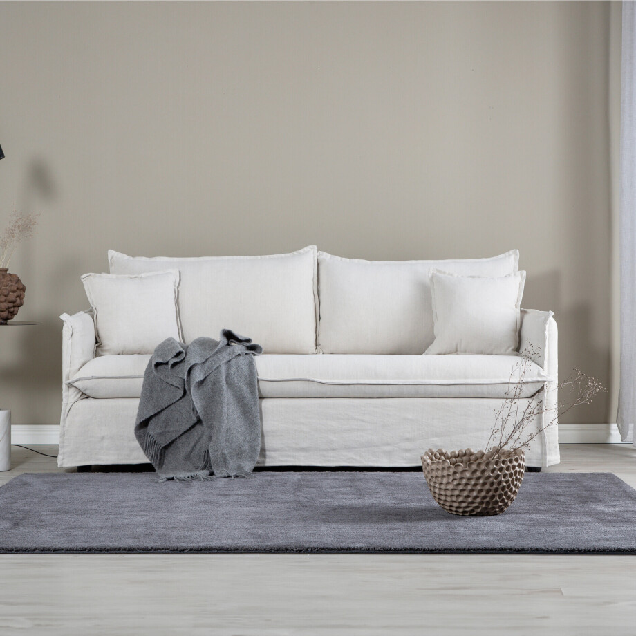Nohr 3-zits Bank 'Elden' 200cm, Linnen, kleur Beige afbeelding 1