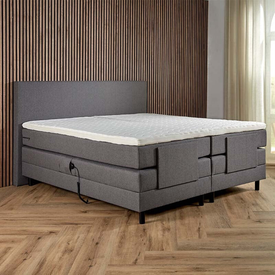 Elektrische Boxspring Lizz 160x200 Cm Hoofdbord Stroken Elektrisch Verstelbaar Dekbed Discounter - Dekbed-Discounter.nl afbeelding 1