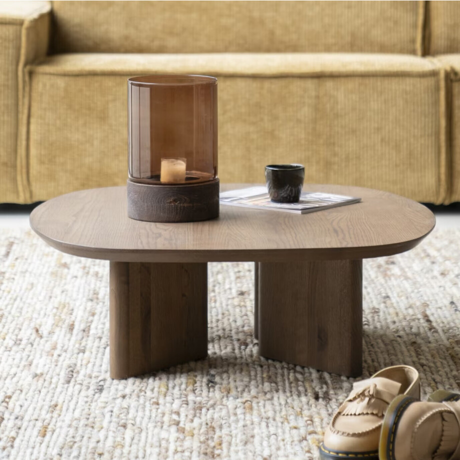 Eleonora Salontafel 'Stef' Eiken, 80 x 80cm, kleur Bruin afbeelding 1