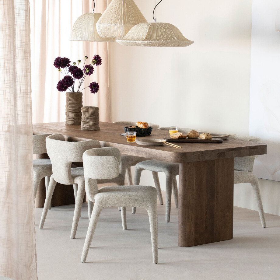 Eleonora Eettafel 'Edward' Mangohout, 300 x 110cm afbeelding 1