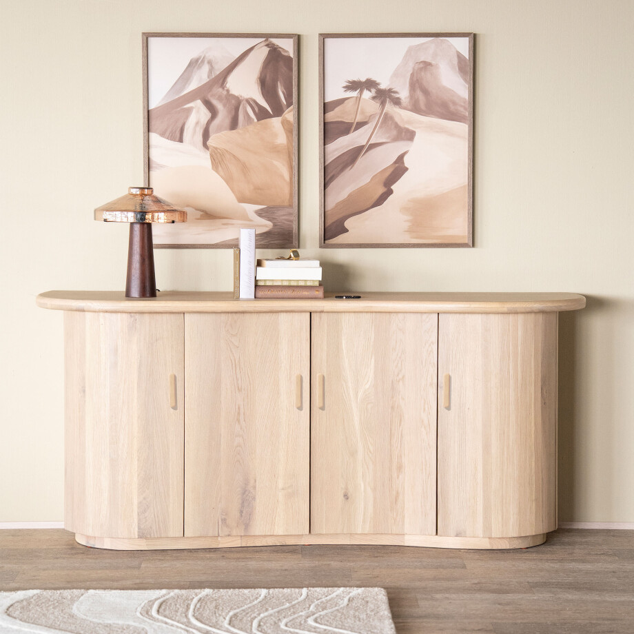 Eleonora Dressoir 'Josh' Eiken, 180cm, kleur Naturel afbeelding 1