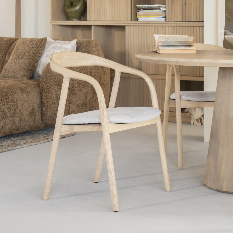 Eleonora Eetkamerstoel 'Rayven' kleur Naturel afbeelding 1