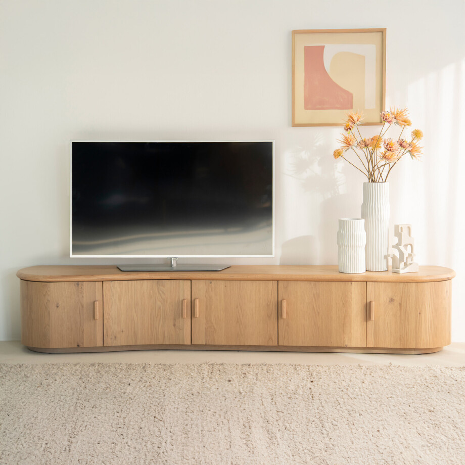 Eleonora TV-meubel 'Josh' Eiken, 240cm, kleur Naturel afbeelding 1