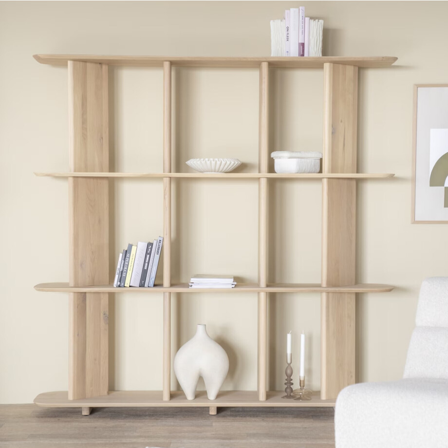 Eleonora Wandkast 'Ty' Eiken, 180 x 180cm, kleur Naturel afbeelding 1