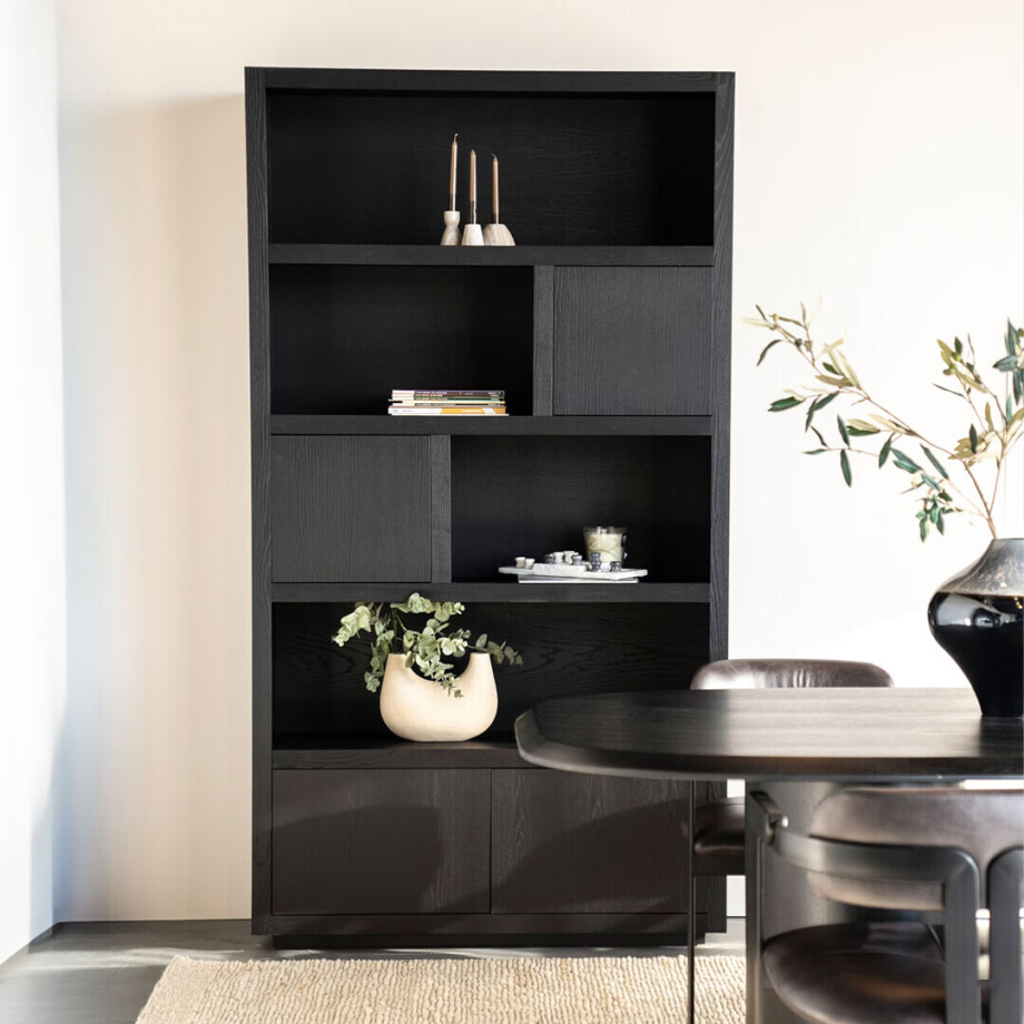 Eleonora Opbergkast 'Helsinki' Eiken, kleur Zwart, 220 x 120cm afbeelding 1