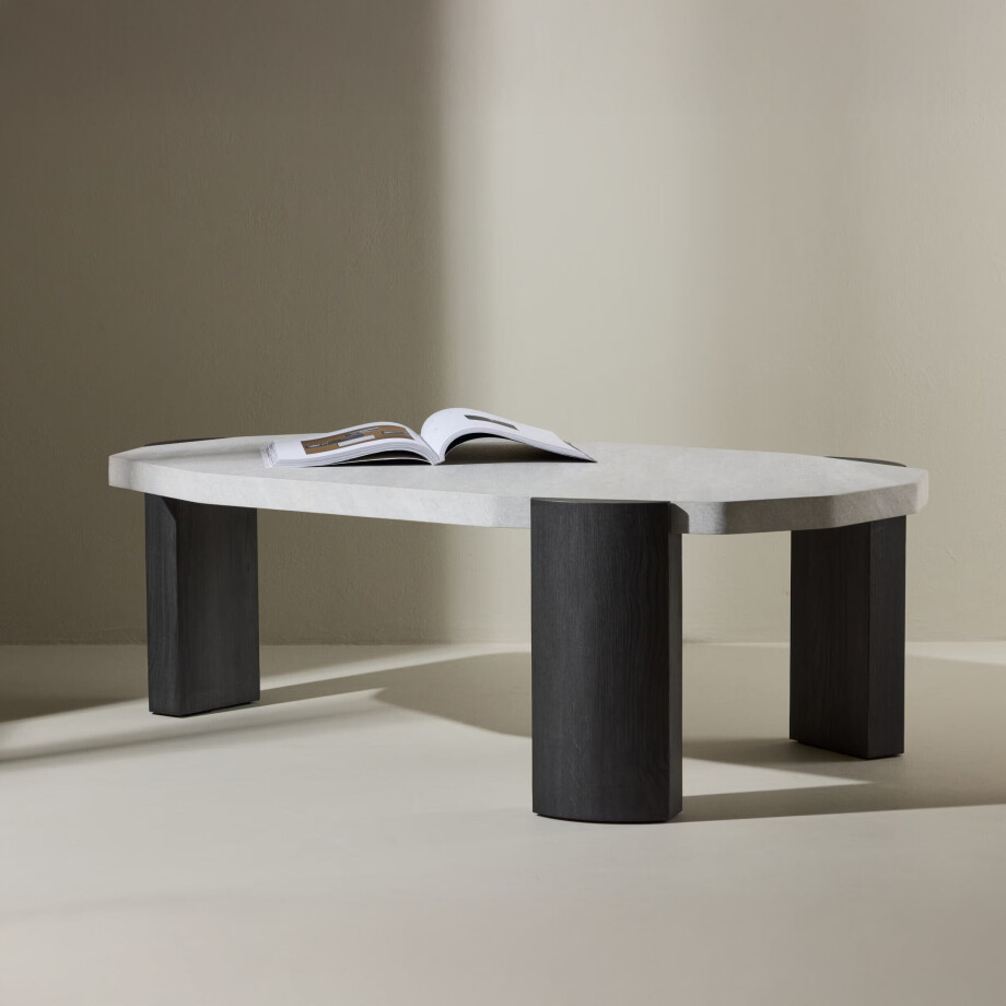 Nohr Organische Salontafel 'Ellen' Betonlook, 125 x 70cm afbeelding 1
