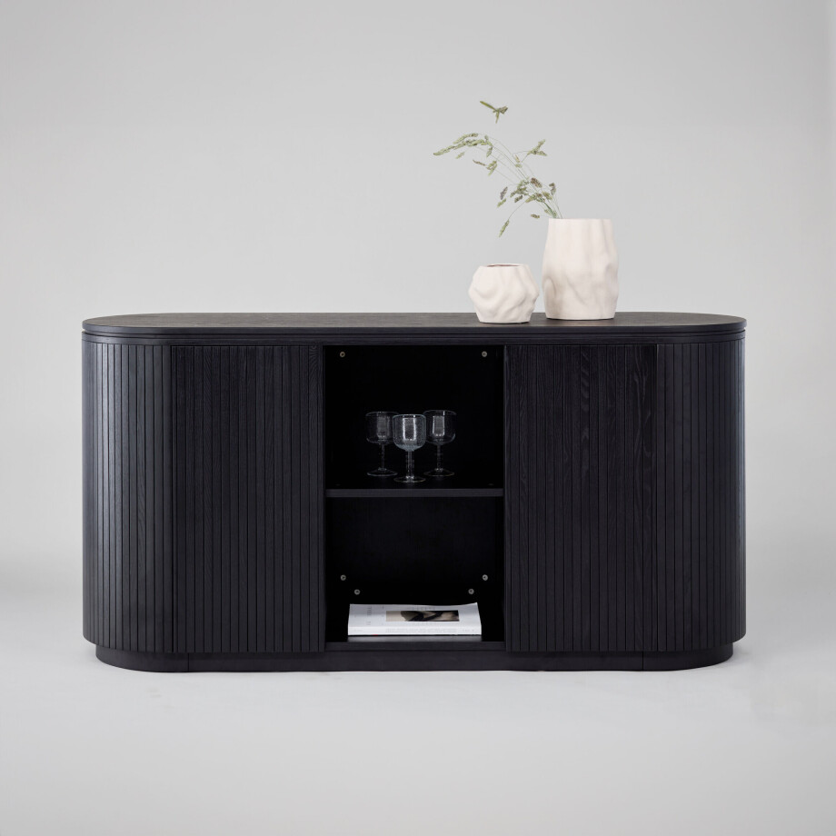 Nohr Dressoir 'Elouise' 160cm, kleur Zwart afbeelding 1