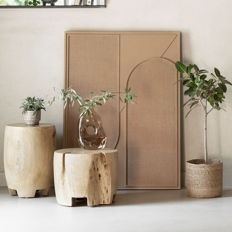 MUST Living Wanddecoratie 'Elyn' Jute, 102 x 76cm, kleur Bruin afbeelding 1