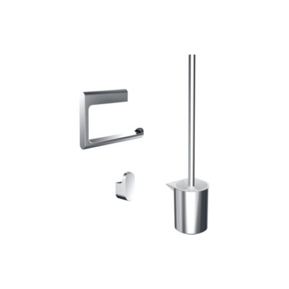 Emco Flow Toilet accessoireset - 3delig - Chroom 279800101 afbeelding 1