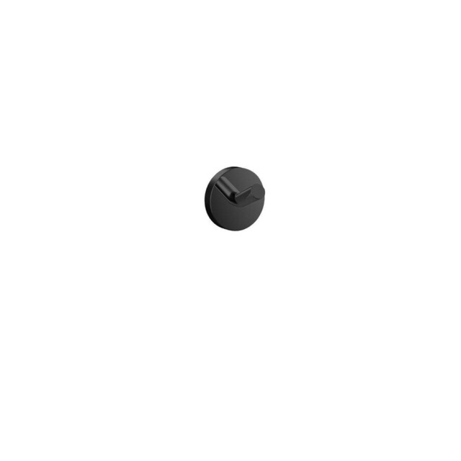 Emco Round Handdoekhaak - 4x4cm - enkel - zwart 437513300 afbeelding 1