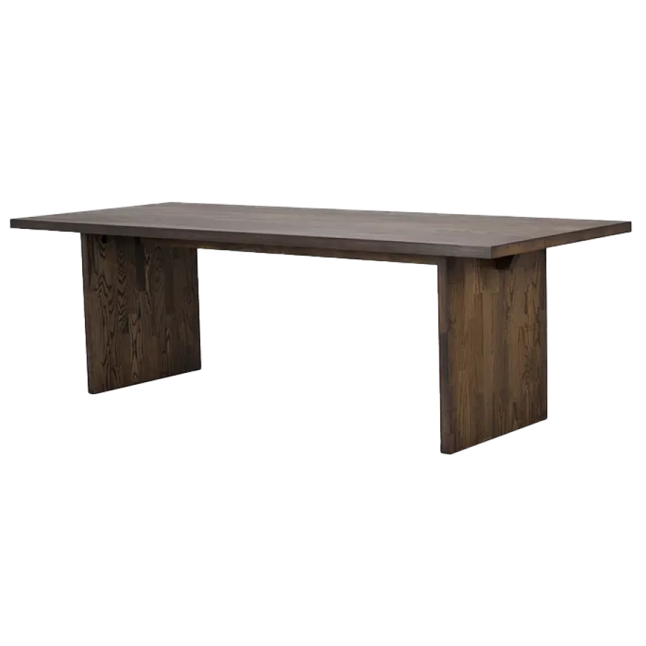 Emmett houten eettafel donker eiken - 240 x 95 cm Emmett houten eettafel donker eiken - 240 x 95 cm afbeelding 1